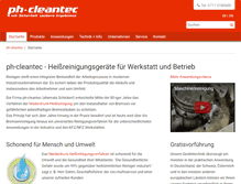 Tablet Screenshot of ph-cleantec.de